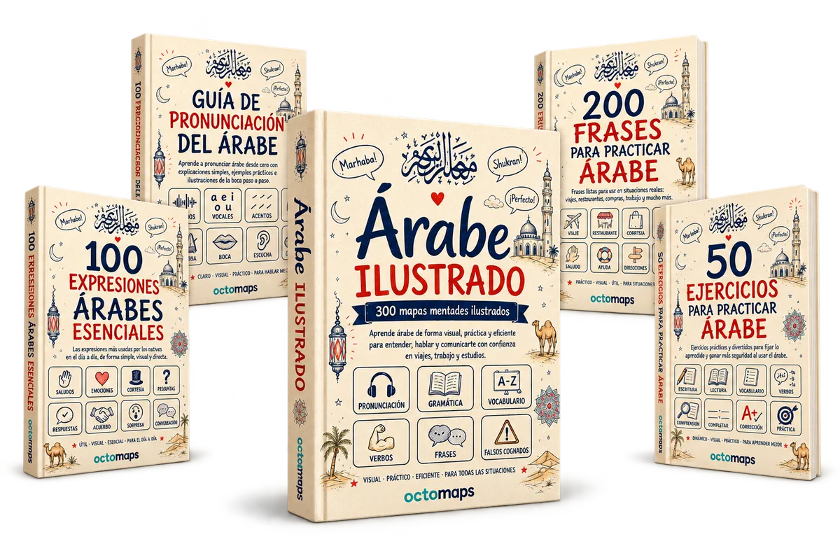 Árabe Ilustrado con 300 mapas mentales y cuatro bonos