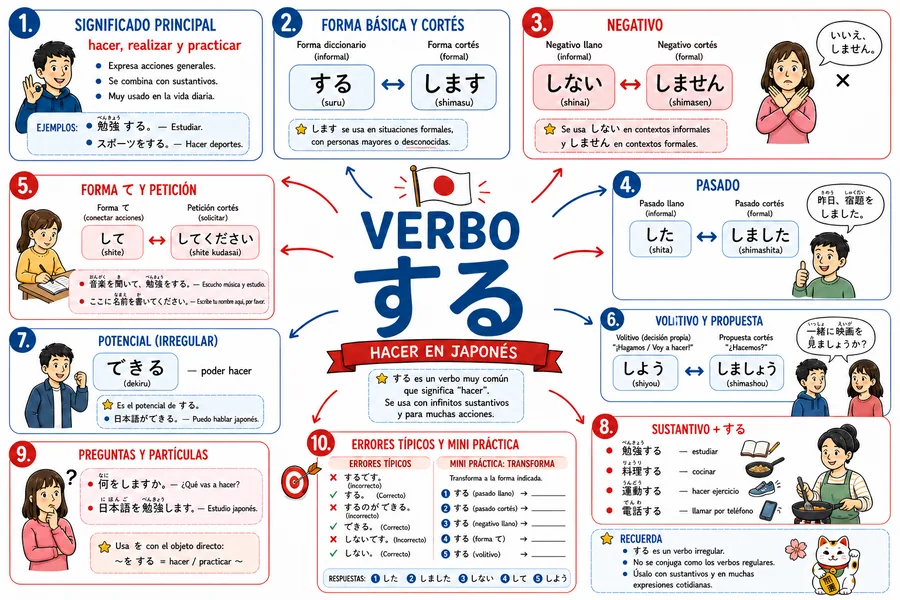 Página ilustrada del material